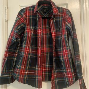 Jcrew perfect fit plaid button down